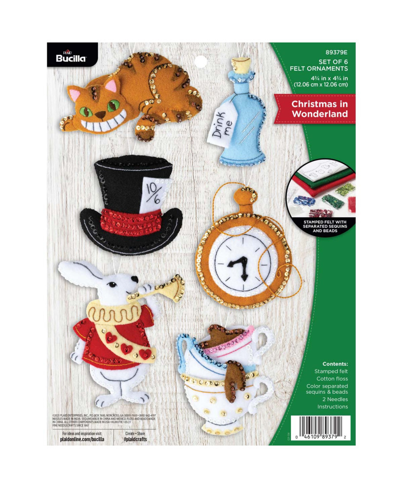 Bucilla ® Seasonal - Felt - Ornament Kits - Christmas in Wonderland - 89379E