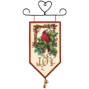 Counted Cross Stitch Kit Cardinal Joy Banners, Dimensions, 8822