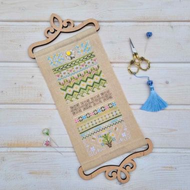 Chamomile Cross Stitch Kit – Tela-Artis X-501 – Floral Sampler Embroidery Kit