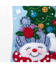 Bucilla ® Seasonal - Felt - Stocking Kits - Snow Family Portrait - 89232E