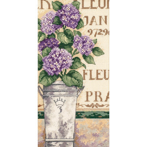 Counted Cross Stitch Kit Hydrangea Floral, Dimensions 65092