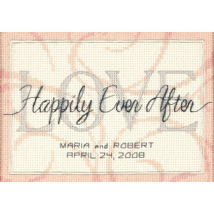 Counted Cross Stitch Kit Happily Ever After Record, Dimensions 65045