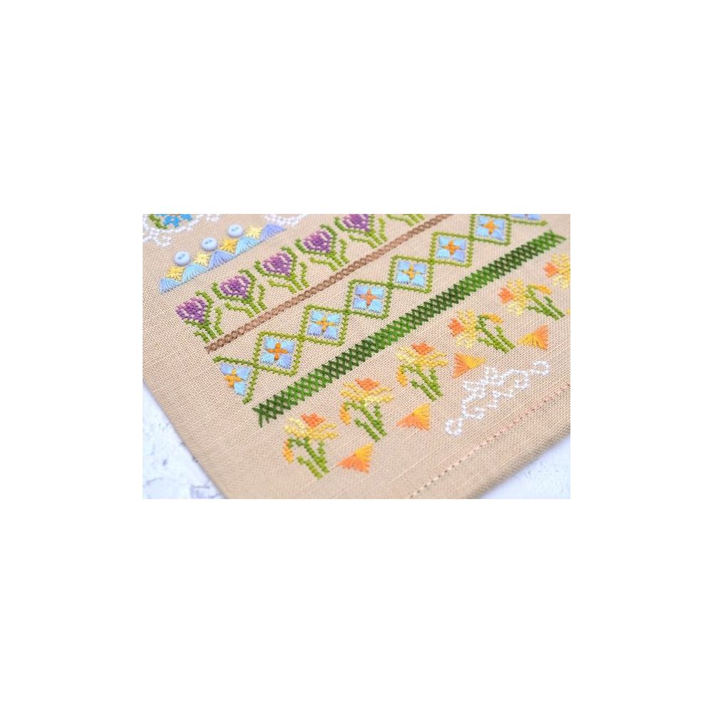 First Flowers Cross Stitch Kit – Tela Artis X-503 – Floral Embroidery Kit – Spring Sampler