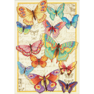 Counted Cross Stitch Kit 10"X14"-Butterfly Beauty, Dimensions, 70-35338