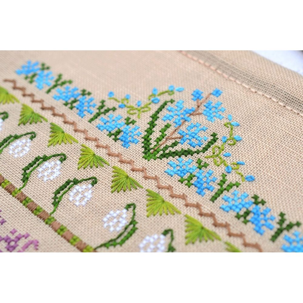 First Flowers Cross Stitch Kit – Tela Artis X-503 – Floral Embroidery Kit – Spring Sampler