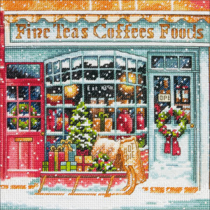 Counted Cross Stitch Kit Coffee Shop, Dimensions 70-08973