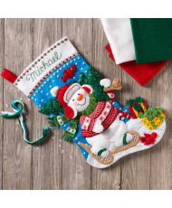 Bucilla ® Seasonal - Felt - Stocking Kits - Nordic Snowman - 86817