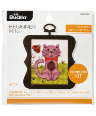 Bucilla ® Counted Cross Stitch - Beginner Stitchery - Mini - Kitty - 46309E
