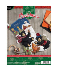 Bucilla ® Seasonal - Felt - Stocking Kits - Black Bear Bonfire - 85467