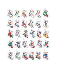 Bucilla ® Seasonal - Counted Cross Stitch - Ornament Kits - Tiny Stockings - 84293