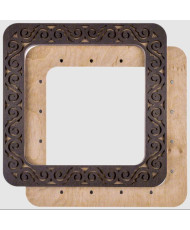 Hoop plywood magnetic for embroidery 14x14cm, ornament, Wonderland Crafts WLMP-005