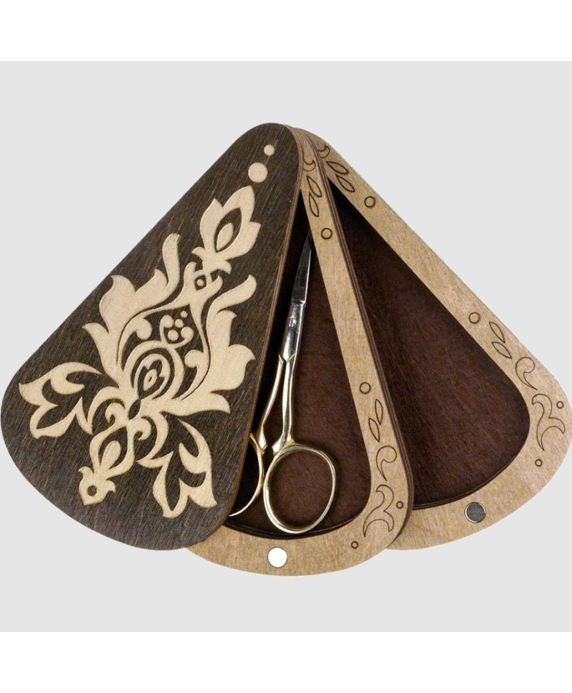 Case for two scissors plywood, 6,5*12 cm, Wonderland Crafts WLZB-019