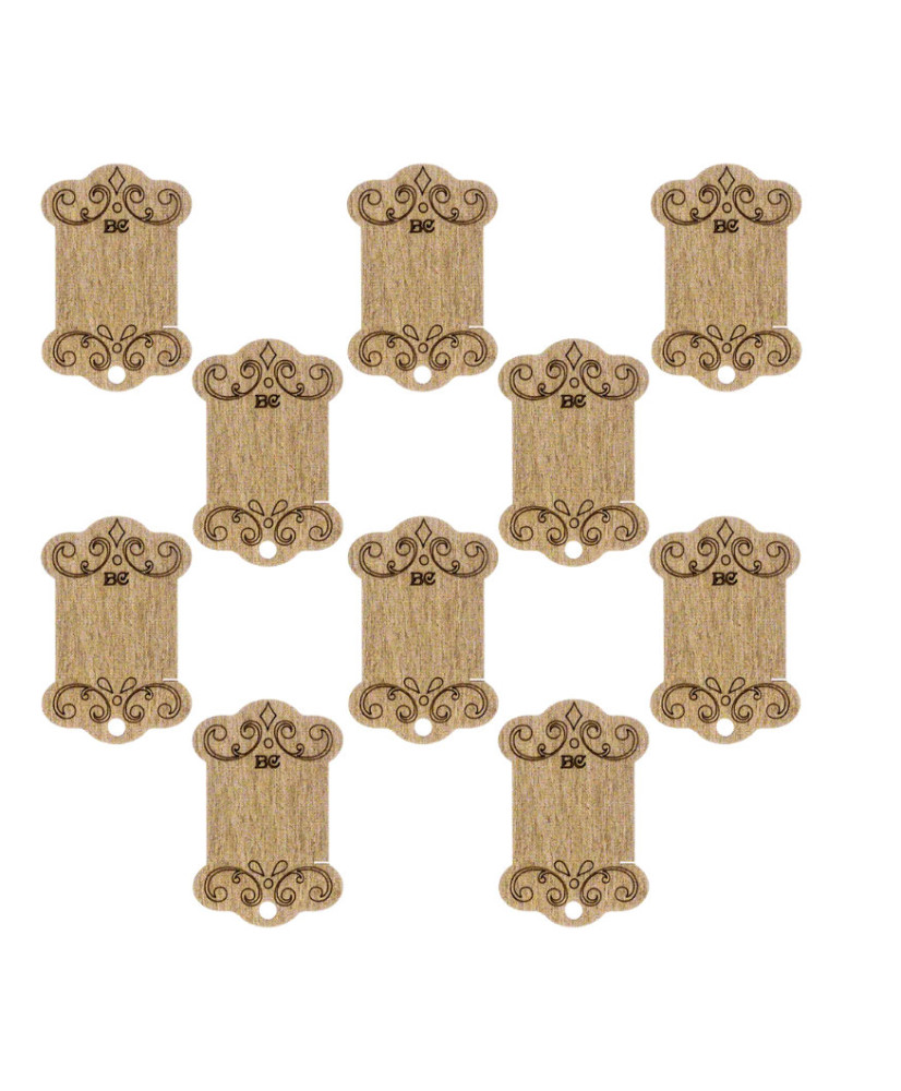 Plywood bobbins for threads, floss and ribbons.