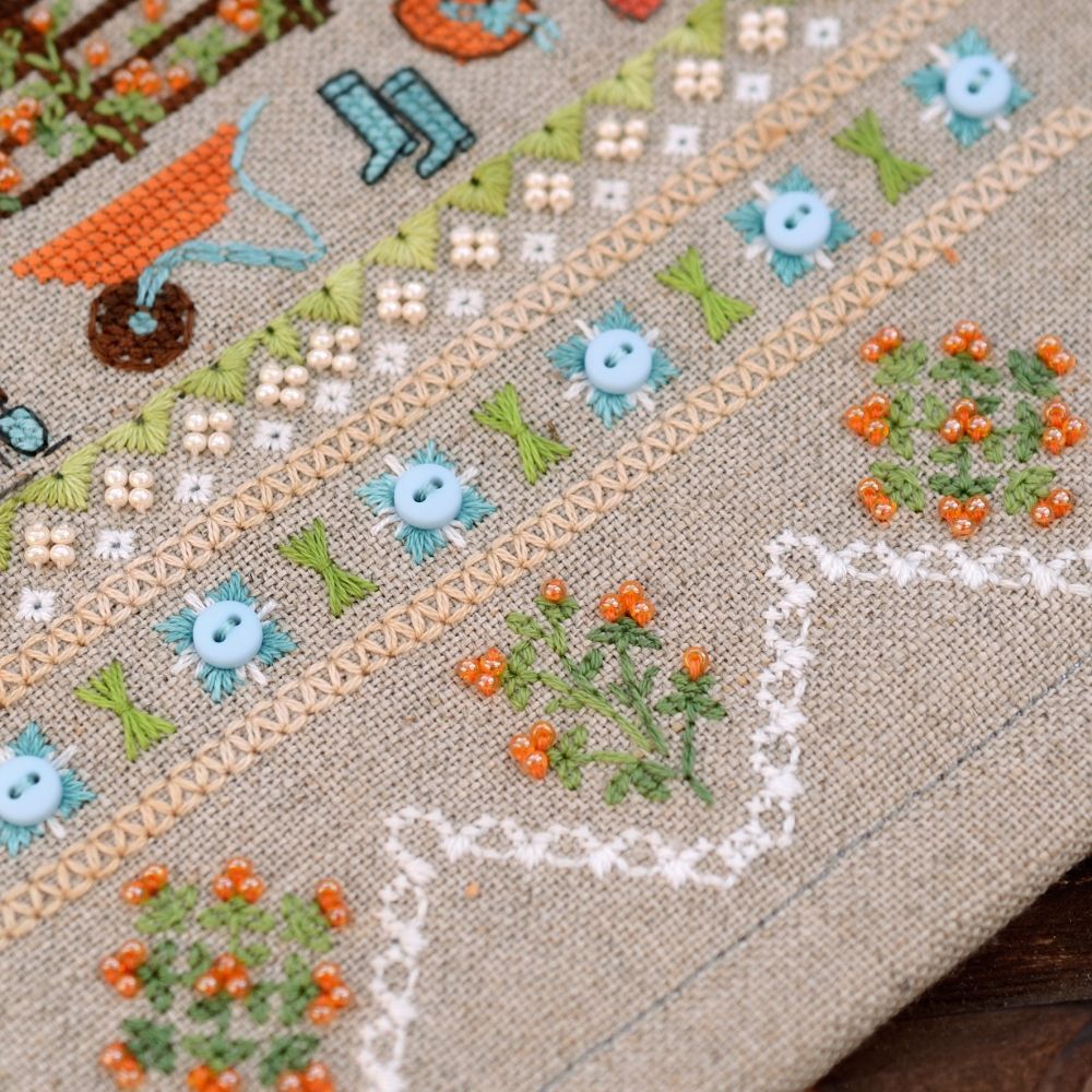 Premium Counted Cross Stitch Kit Sampler Fun farm-3. Paws&whiskers Tela-Artis X-507