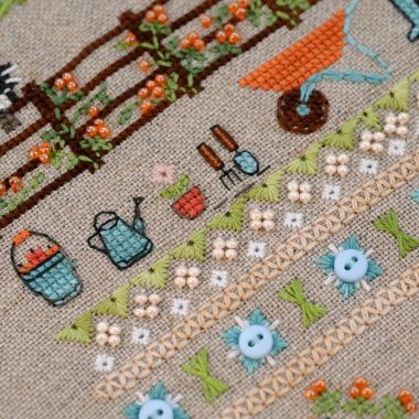 Premium Counted Cross Stitch Kit Sampler Fun farm-3. Paws&whiskers Tela-Artis X-507