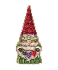 Beaded Cross Stitch Kit Jim Shore Gnome with Ornaments, Mill Hill JS20-2215