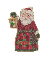 Beaded Cross Stitch Kit Jim Shore Santa with Lantern, Mill Hill JS20-2113