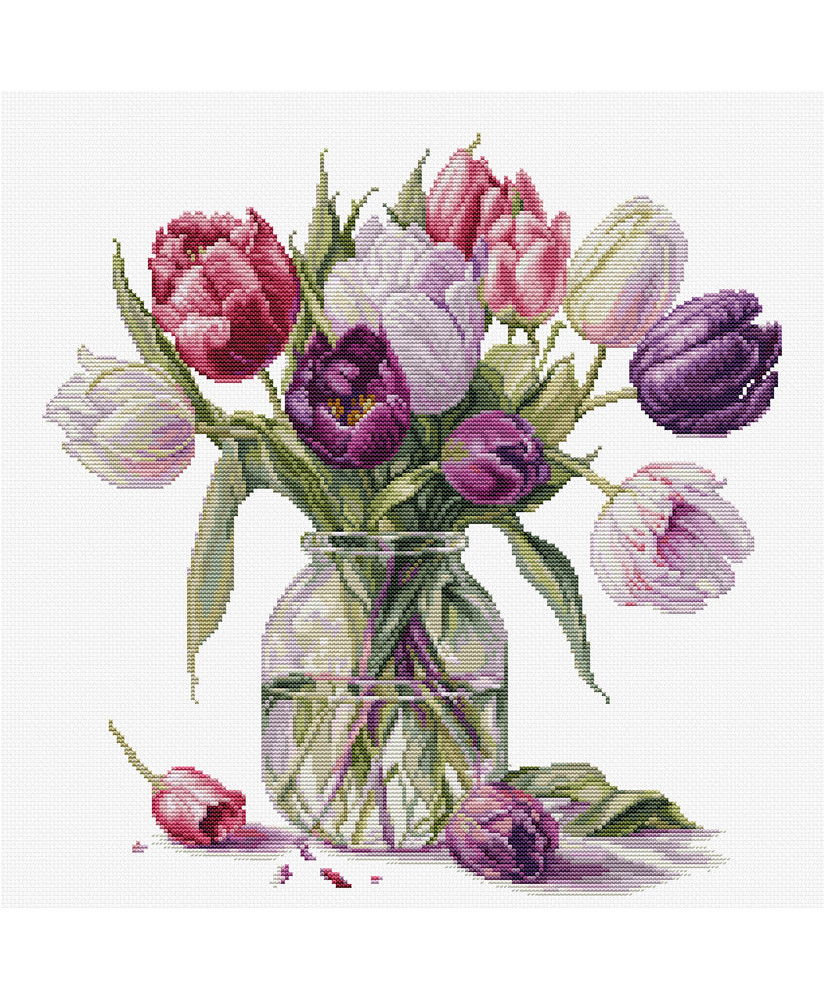 Cross Stitch Kit “Bouquet of Tulips” Luca-S B7029