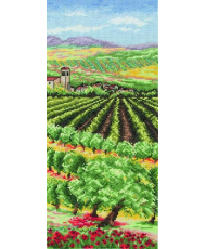 Counted Cross Stitch Kit Italian Olive Groves, Anchor Essentials PCE0808