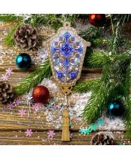 Bead Embroidery Kit on Wood, Christmas Tree Lantern, Wonderland Crafts LPL-070