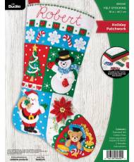 Bucilla ® Seasonal - Felt - Stocking Kits - Holiday Patchwork - 89604E