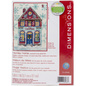 Dimensions Counted Cross Stitch Kit 5"X7"-Holiday Home, 70-08988