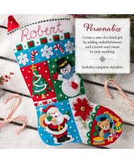 Bucilla ® Seasonal - Felt - Stocking Kits - Holiday Patchwork - 89604E