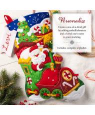 Bucilla ® Seasonal - Felt - Stocking Kits - Santa`s Peppermint Express - 89611E