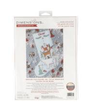 Dimensions Counted Cross Stitch Kit 16" Long -Woodland Stack Stocking, 70-09601