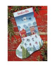 Dimensions Counted Cross Stitch Kit 16" Long -Skating Stocking 14 Count, 70-09602