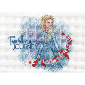 Dimensions Disney Counted Cross Stitch Kit 7"X5" Trust Your Journey (14 Count), 70-65198