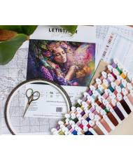 Cross Stitch Kit “Bed of Flowers/Lit de Fleurs” LETISTITCH L8081