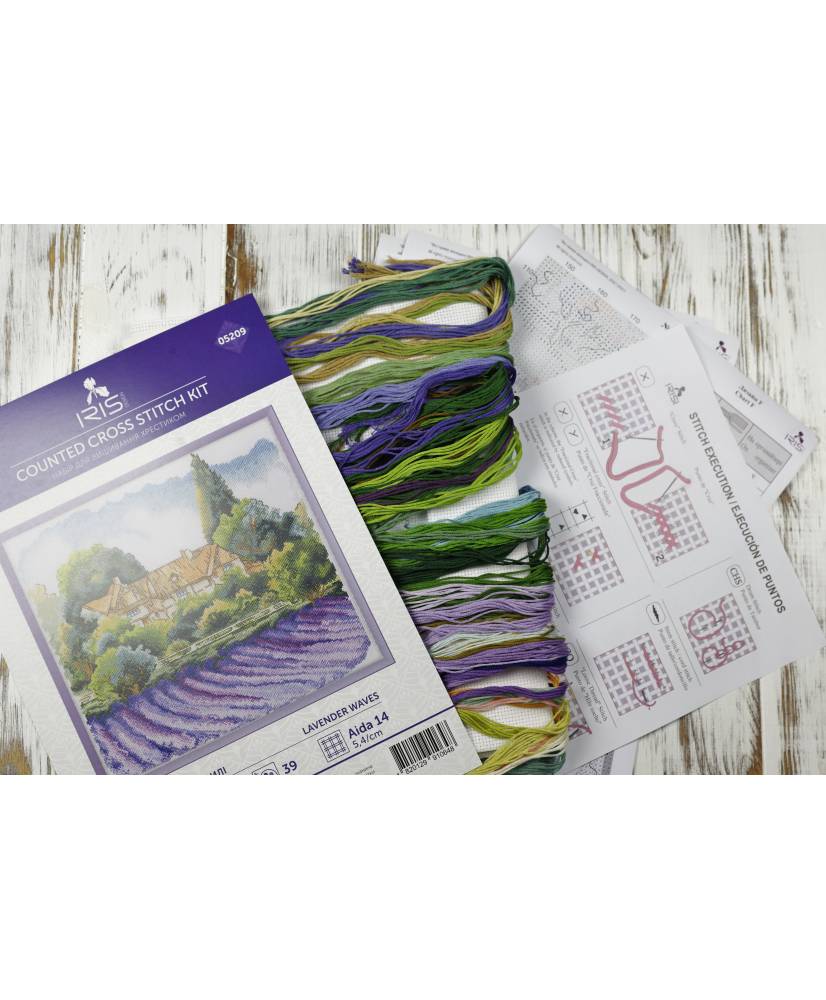 Cross Stitch Kit “Lavender Waves” Iris Design 05209