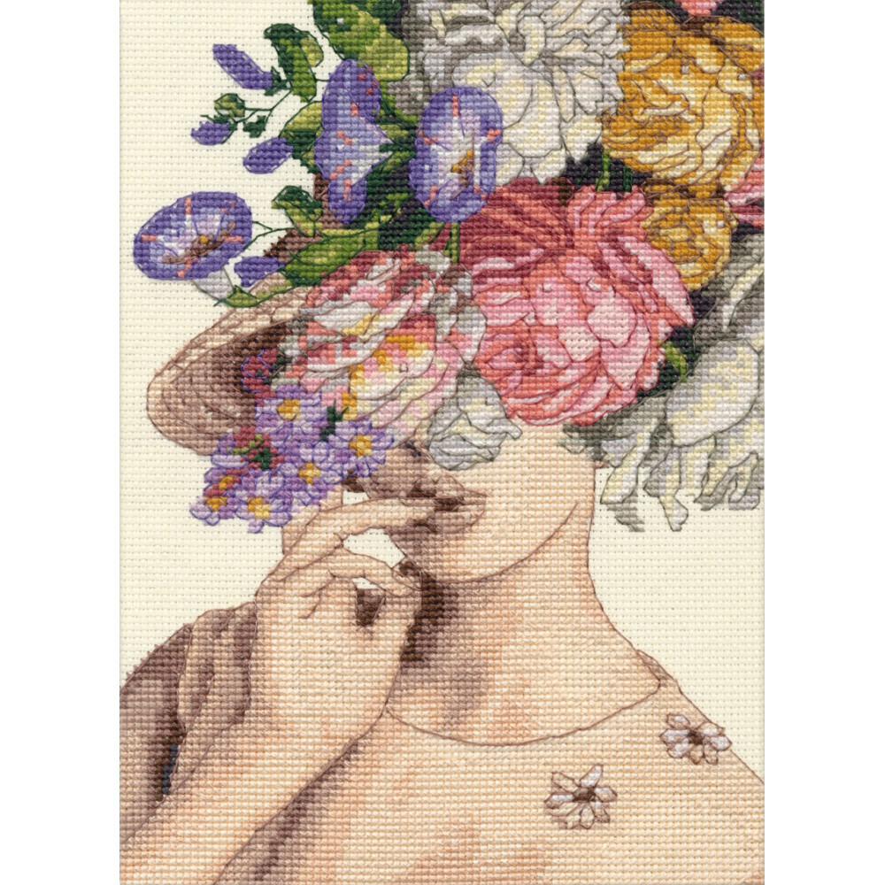 Counted Cross Stitch Kit 5"X7"-Garden Lady, Dimensions, 70-65209
