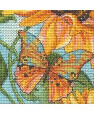 Dimensions Gold Petite Counted Cross Stitch Kit 6"X6" -Sunflower Garden 18 (18 Count), 70-65228