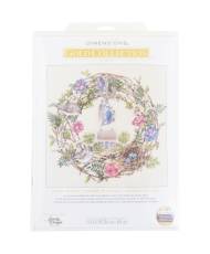Dimensions Counted Cross Stitch Kit - Cottage Wreath 18 Count, 70-35427