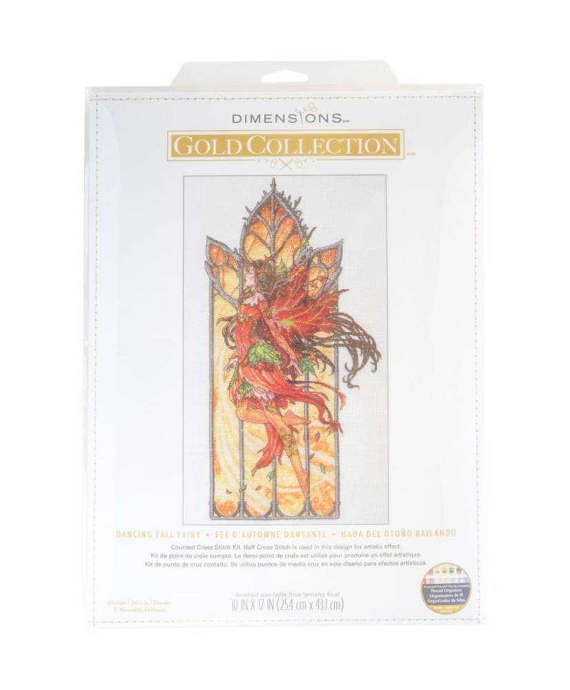 Dimensions Gold Collection Counted Cross Stitch Kit - Dancing Fall Fairy 18 Coun, 70-35429