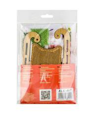 Bead Embroidery Kit on Wood, Sled Green, Wonderland Crafts FLK-467