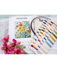 Cross Stitch Kit Wildflowers/ Fleurs sauvages, LETISTITCH, L8091