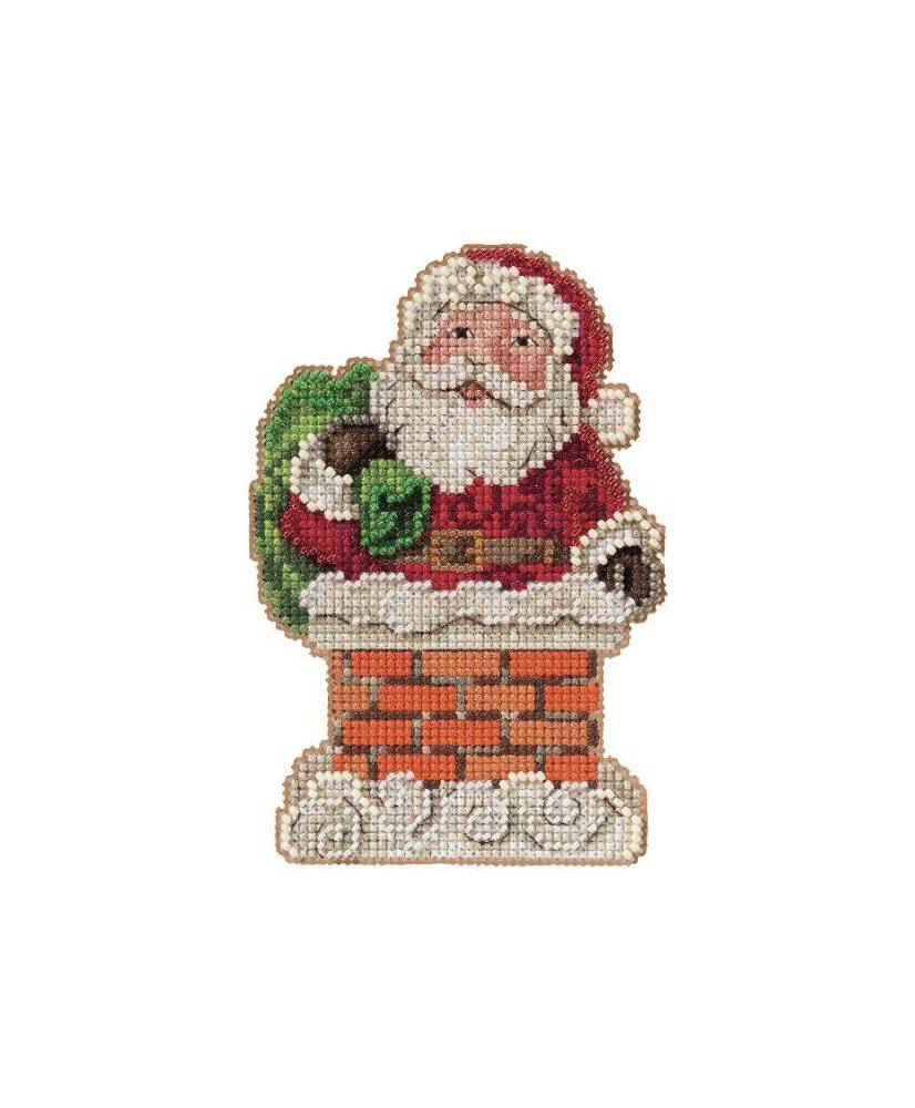 Beaded Cross Stitch Kit Jim Shore Gnome with Ornaments, Mill Hill JS20-2112