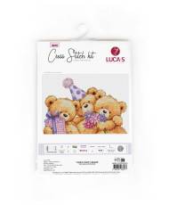 Cross Stitch Kit Luca-S - Three Party Bears, B1411