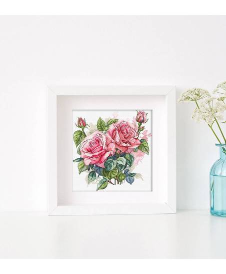 Cross-Stitch Kit Pink Bloom LETISTITCH L8093