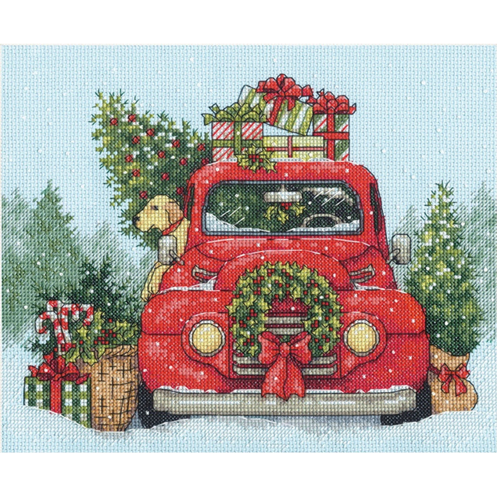Counted Cross Stitch Kit 10"X8"-Festive Ride, Dimensions, 70-08992