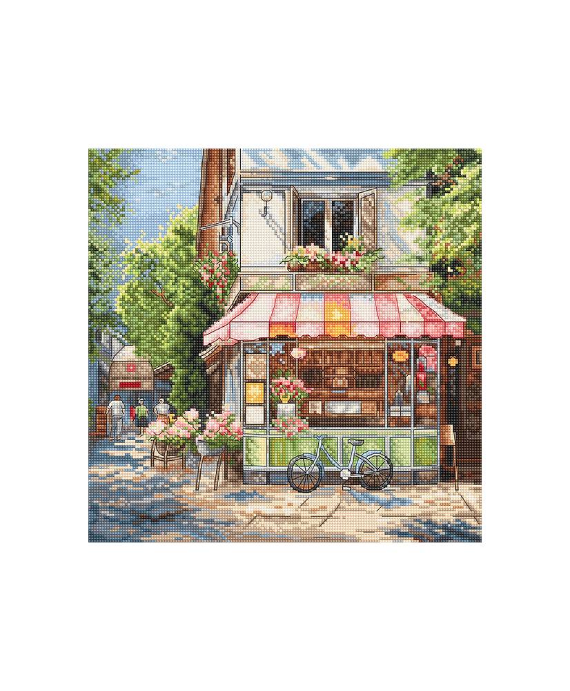 Cross stitch kit, L8101 Corner Shop / Boutique de quartier LETISTITCH, L8101