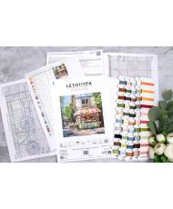 Cross stitch kit Corner Shop / Boutique de quartier LETISTITCH, L8101