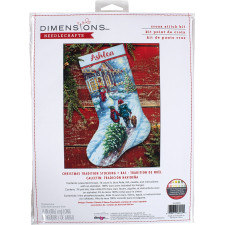 Counted Cross Stitch Kit 16" Long-Christmas Tradition Stocking, Dimensions, 70-08995