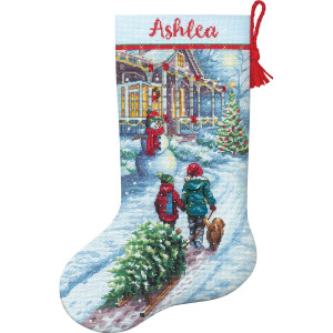 Counted Cross Stitch Kit 16" Long-Christmas Tradition Stocking, Dimensions, 70-08995