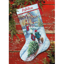 Counted Cross Stitch Kit 16" Long-Christmas Tradition Stocking, Dimensions, 70-08995
